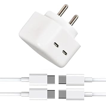 Image of Original 35W Dual PD 3.0 GaN USB-C Port Compact Power Adapter Plug Fast Wall Charger Adapter and 2 Type- c Cable Compatible for iPhone 15 Charger, 15 Pro Max / 15 Plus (DEC63)
