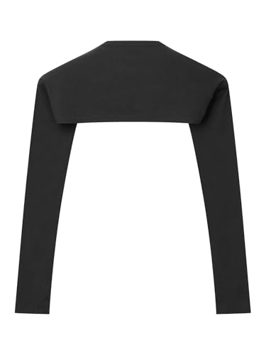 Men's Muscle Shrug Tops Long Sleeve Open Front Crop Tops Sun Protection Blouse Clubwear4