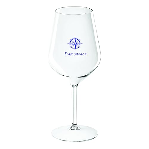 R.G.Service Set 8 Calici infrangibili in Tritan per barca con la rosa dei venti - Naviga con stile! Ogni ospite avrà il suo bicchiere - Un Vento diverso per Ogni Calice - (Trasparente)