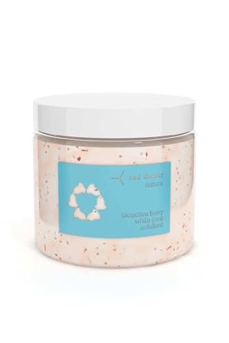 Red Flower Bioactive Berry White Peat Exfoliant | Arctic White Peat Organic Sea Salt & Berry Seed | Gently Detoxifies Smooths & Hydrates | Natural Exfoliator for Radiant Skin Skincare | 14.5 oz