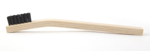 Image of Brush Research Hand Scratch Brush, Nylon, 0.018 inch Wire Diameter, 7-1 /4 inch Length, 1 /2 inch Bristle Length, 1 /4 inch Brush Face Width (Pack of 12)