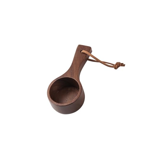 コーヒースプーン ブラックウォールナット木製計量ロングハンドルスプーン コーヒーパウダー計量木製(1PC-S)