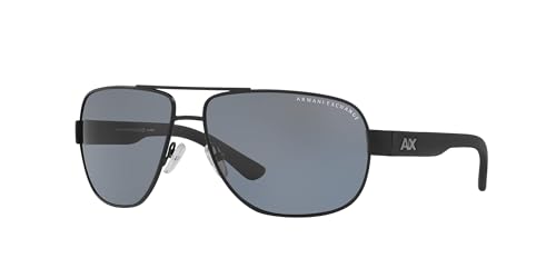 Armani Exchange Man Sunglasses Matte Black Frame, Grey Polarized Lenses,