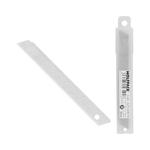 Hoja Cutter 9 mm. (Estuche 10 Piezas) Acero al Carbono.