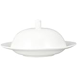 BESPORTBLE Plato de Cerámica de 8 Pulgadas con Tapa, Plato para Servir Bistec y Aperitivos, Vajilla para Comida Occidental, Adecuado para Restaurante y Uso Doméstico