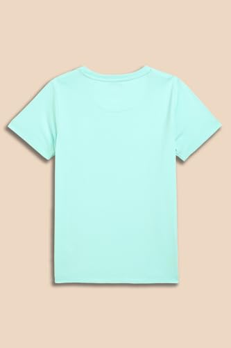 Image of Allen Solly Boys' Crew Neck T-Shirt | Stag Logo | Cotton | Regular Fit | Everyday Kids Casual Wear