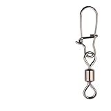 Kivivaka Confezione da 50 girelle a scatto in acciaio inox per esche morbide e dure, 3C48 kg per la massima forza di trazione, 18C67 mm, dimensioni 14 # 18 mm
