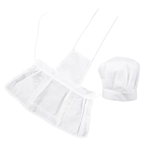 Hohopeti Role Playing Toys Set 1 Set Girl Baking Apron Chef Hat Kitchen Cooking Hat Boys and Girls Sleeveless Apron