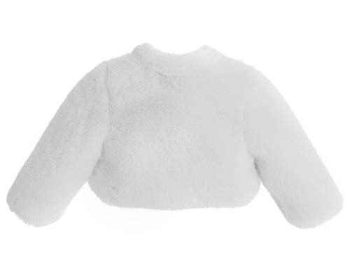 ekidsbridal Faux Fur Cape Princess Flower Girl Jacket Cozy Cover-Up Coat2