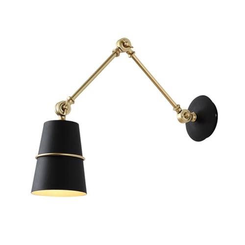 Lampe murale plissée E27 avec bras articulé pour créer un coin lecture cosy dans le salon