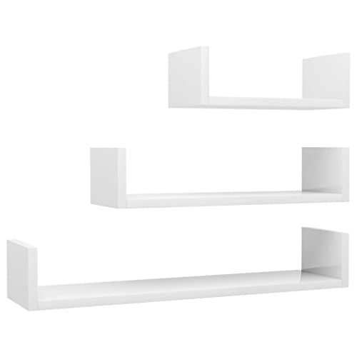 VidaXL 3X Estantes de Pared Contrachapada