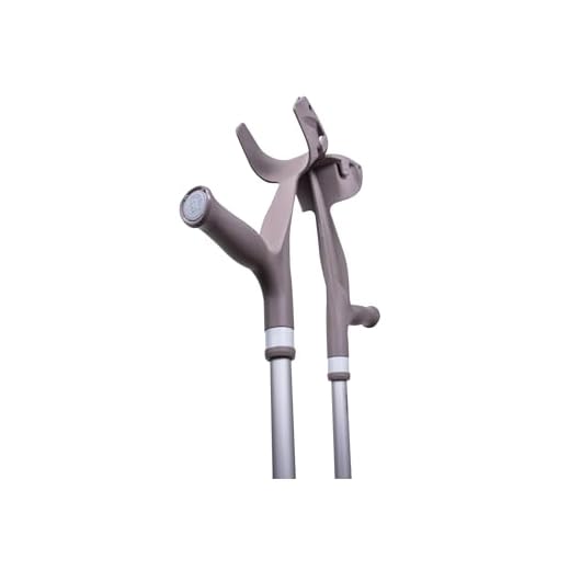 Muleta Bengala Canadense Alumínio Ajustável Fixa Suporta até 130 kg Par Marron Médio Mercur