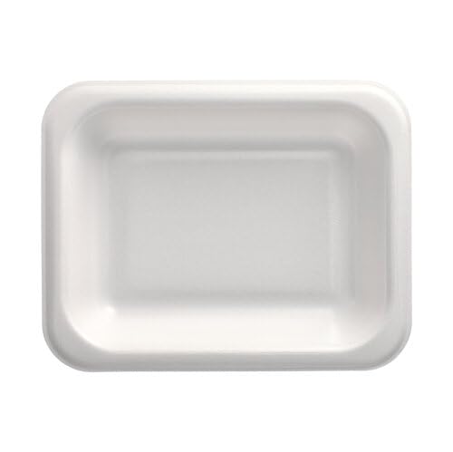 Starpak 100 Siegelschalen, XPS 900 ml 4,2 cm x 18,5 cm x 23,5 cm weiss laminiert | Folienbeutel (100 Stück)
