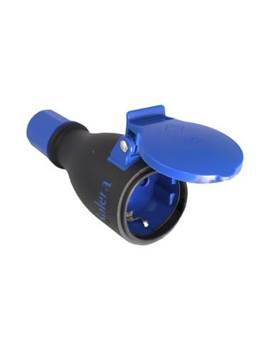 Base mobile bipolaire caoutchouc bleu noir pour câbles 3x2,5mm²