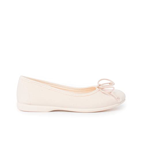 Ballerines pour fille et femme en toile avec ruban chaussures été plates