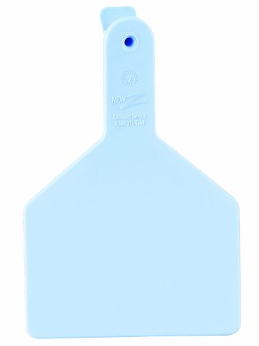 Z Tags 100 Count 1-Piece Blank Tags for Cows, Blue