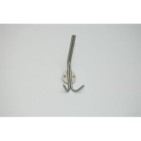 Gancho Doble de Acero Inoxidable Cepillado 180 x 80 x 40 mm Cover