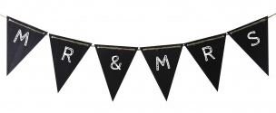 Chalkboard Jute Pennant Banner for Weddings and Events