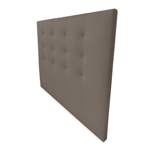amuéblate Online, Cabecero Modelo Dinamarca Acolchado, Tapizado en Polipiel de Alta Gama, Medidas: 160 x 120 cm (para Cama de 150 y 160) Gris