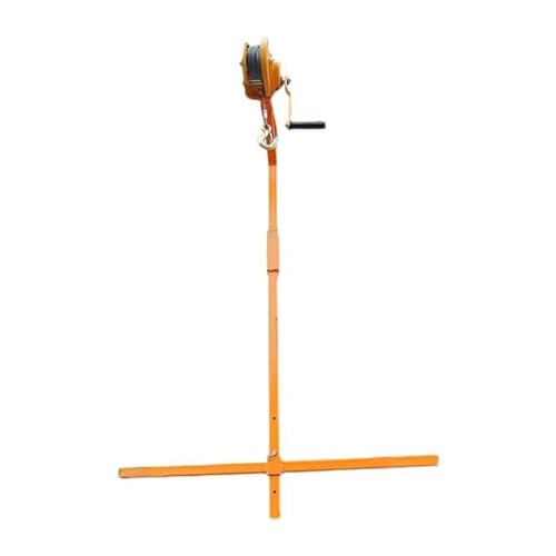 Outdoor Air Conditioner Installation Tools, Self-locking Manual Winch + Folding Hangers, 49FT Ropes, 330 Lbs, Lifting Tool MINGPING