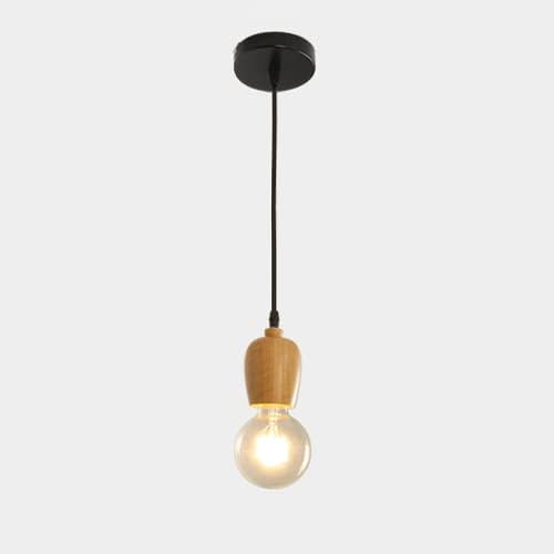 Elksdut eikenhouten hanglamp enkele kop kleine kroonluchter, hardware plafond hanglampen E27 lamphouder hangende lamp in hoogte verstelbare ophanging draadverlichting voor gang restaurant bar gangpad