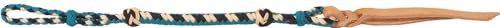 Mustang Quirt with Leather Popper Black/Teal/Cream