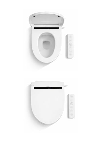 INEOME Abattant WC Japonais électrique extra plat Aquaeasy avec Fonction Lavage et Séchage, Siège Chauffant, Télécommande, Affichage LED, Lumière Nocturne,...