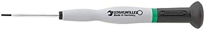 Stahlwille 47533007 Hexagon Socket Electronics Screwdriver with Black Tips & Comfortable Handle, Lightweight, Precision Screwdriver for Hex Head Fasteners, Size 0.7mm/0.028 inch, Blade Length 40mm