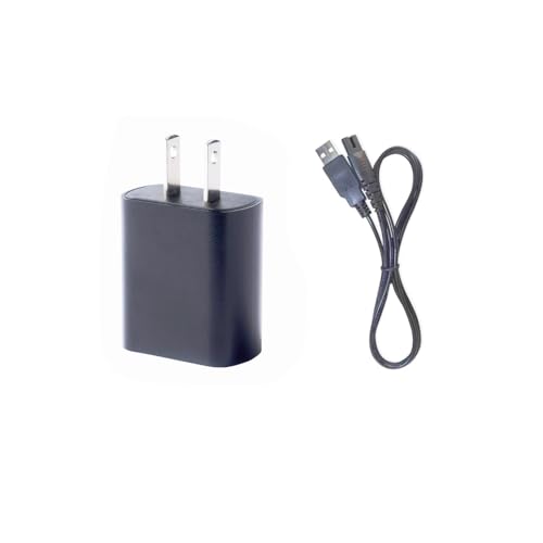 Kircuit 2-Prong 5V AC/DC Adapter Compatible with Happy Nuts The Ballber Groin Trimmer Waterproof Rechargeable Li-ion Battery Ball Shaver DC5V 1A 5.0V 1.0A Switching Power Supply Cord Cable Charger