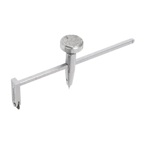 Adjustable Pivot Point Dry Wall Circle Hole Cutter Steel Shaft Plasterboard Saw Heavy Duty 16in Diameter English Metric Calibrations Stainless Steel Material