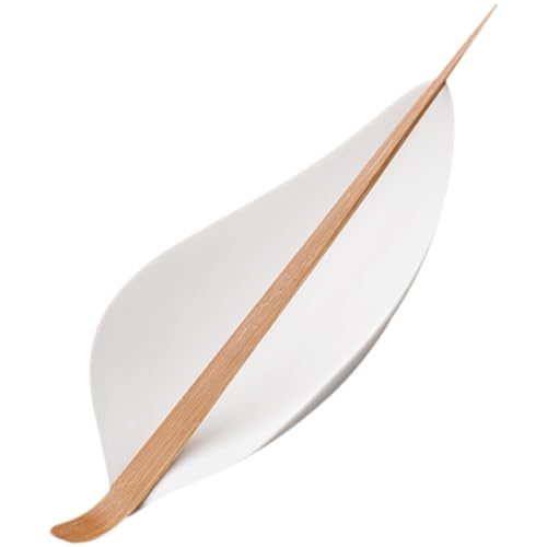 Zerodeko Ceramic Tea Scoop for Loose Tea Home Accessory Tea Spoon Non-handle Vintage Design Easy to Use