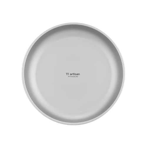 Ti artisan Titanium Plate Camping Picnic Tableware 27fl oz Cooking Utensils Extremely Light Dishes Bowl 110g (Ta8220F)
