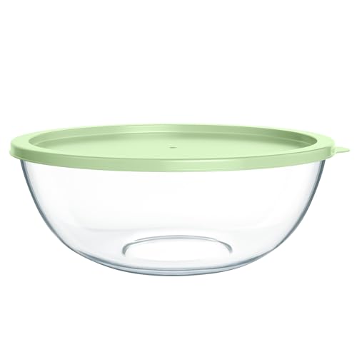 Tazón grande de vidrio transparente 6 Qt para cocina miniatura 1