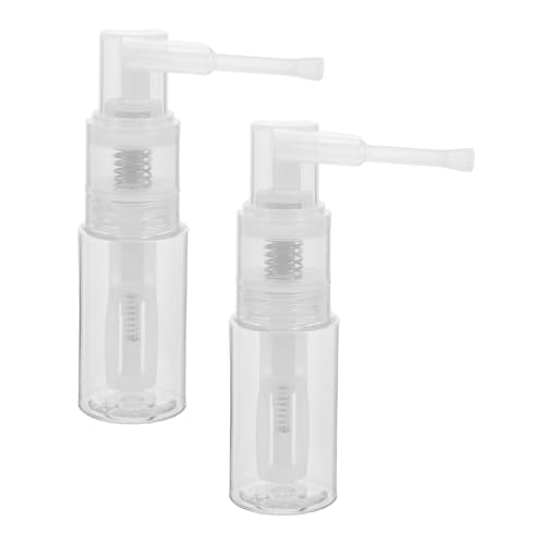 KITANDOVE Frascos de Spray para Polvos Secos 35 Ml Botella Atomizadora de Plástico Transparente Cuello Largo Dos Piezas Recargables para Fibras Capilares Talco Corporal y Viajes