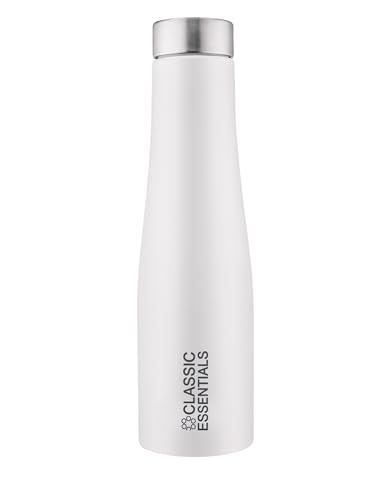 Image of CLASSIC ESSENTIALS Stainless Steel PURO Water Bottle 100% Leak Proof | Office Bottle | Gym Bottle | Hiking & Treking Bottle | Steel Water Bottle 1000 ml Bottle, White - (Set of 1)
