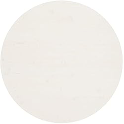Tidyard Superficie de Mesa Tablero para Mesa Redondo Tablero Repuesto para Mesa de Comedor Madera Maciza de Pino Blanco Ø90x2,5 cm