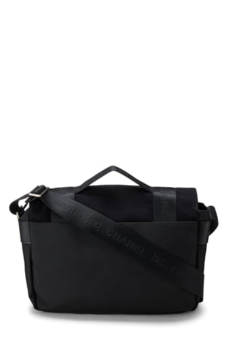 Pre-Loved Black Nylon Sportline Messenger, Black4