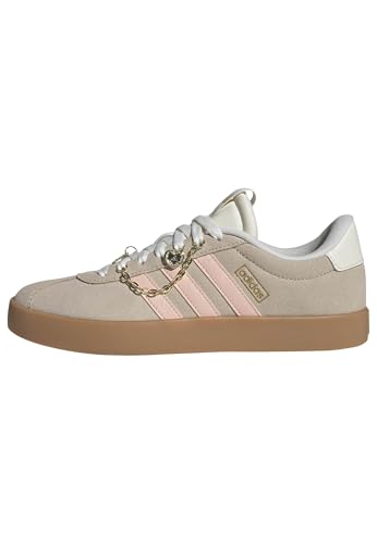 adidas ���f�B�[�X Vl Court 3.0 �V���[�Y, �N���X�^�����l��/�u���b�V���s���N/�I�t�z���C�g, 24.5 cm