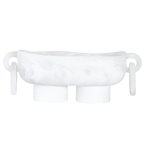 Santa Barbara Design Studio Large White Footed Oblong Resin Bowl