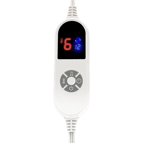 MAXEVE Electric Blanket Controller Suitable for 5060 Electric Blanket 6 Gears 12 Hours Timer