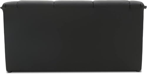 DOMO. collection Sofa Berlin, Leder, klassisches 3er Sofa, Polstergarnitur mit weichem Kunstleder und hochwertigem Federkern, 3 Sitzer 178 x 90 x 89 cm (BxTxH), schwarz