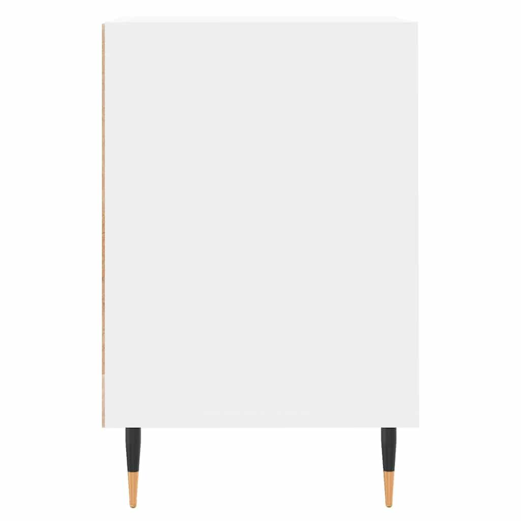 Szafka pod telewizor biała z materiału drewnopochodnego 100 x 35 x 55 cm z 5 półkami, miejscem do przechowywania i drzwiami, nowoczesna szafka pod telewizor do salonu, kina domowego i gier