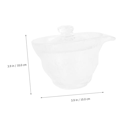 TEMPNAP 初雪氷彫刻模様ガラスティーカップ 家用茶器 お茶配り器 多機能透明ガラスカップ 茶会用 贈答用