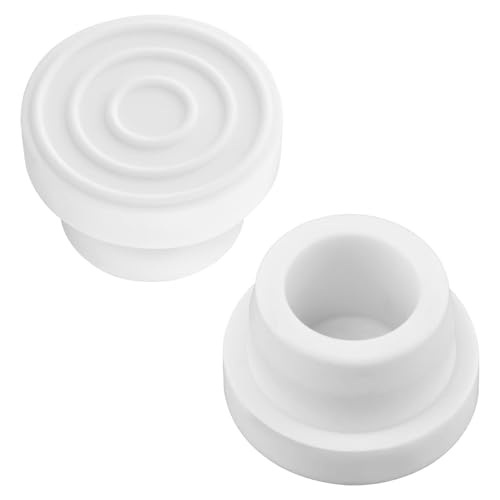 Pool Ladder Bumpers for Inground Pool 2Packs Inside Plug Caps fit 1.9 Standard Steps Tubing Rubber Foot Cover Protect Swimming Pools Liner White