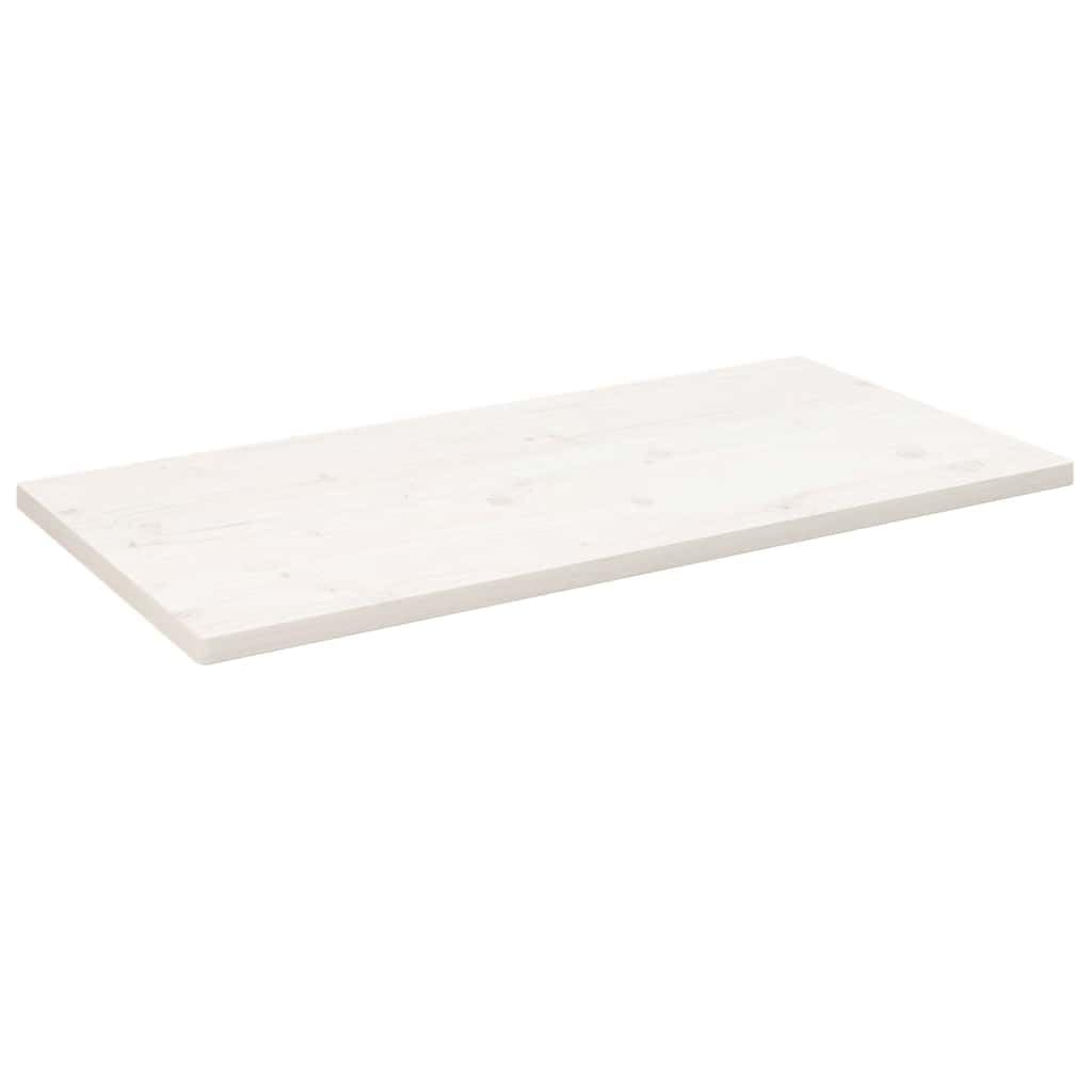 Genérico Tablero de Mesa Rectangular Madera de Pino Blanco 100x50x2,5 cm,Mobiliario,Accesorios para mesas,Tableros para mesas-824406