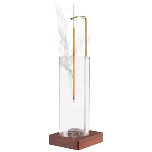 Porta Incenso per Bastoncini, Porta Incenso per Bastone, Porta Incenso in Legno, Dotato di un Profumato Raccoglicenere, Adatto per Camere da Letto, Sale Yoga e Sale di Meditazione