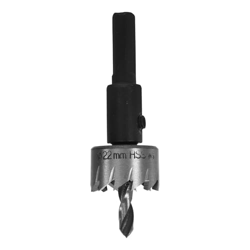 MUCKLILY Broca para Taladro de Acero Rápido Hss 22 Mm para Metal y Aluminio, Herramienta de Perforación para Láminas Finas, Compatible Taladros Eléctricos, Kit Profesional de Brocas