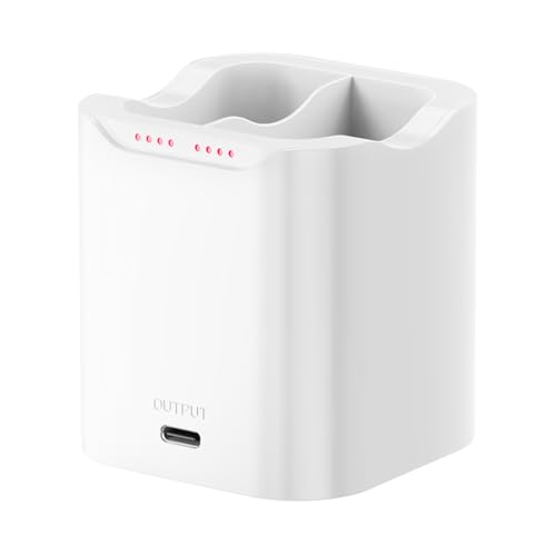 [Gen 2] Dual Charging Station for Ring Quick Release Battery Pack 24W Fast Charger for Spotlight Camera Video Doorbell 2/3/3 Plus/4 Stick Up Cam Excludes Batteries