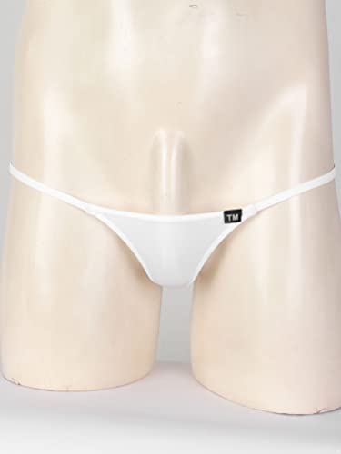 Men's Pouch G-Strings Cool Ice Silk Male Thong Swimwear Low Rise Tanga Briefs Underpants3