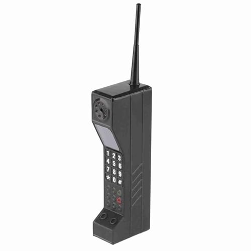 Dioche Teléfono Celular de la Vieja Escuela Teléfonos Celulares Antiguos de los 90 Adorno de teléfono Celular de Ladrillo de Hierro Retro Modelo de teléfono Celular Vintage (Negro)